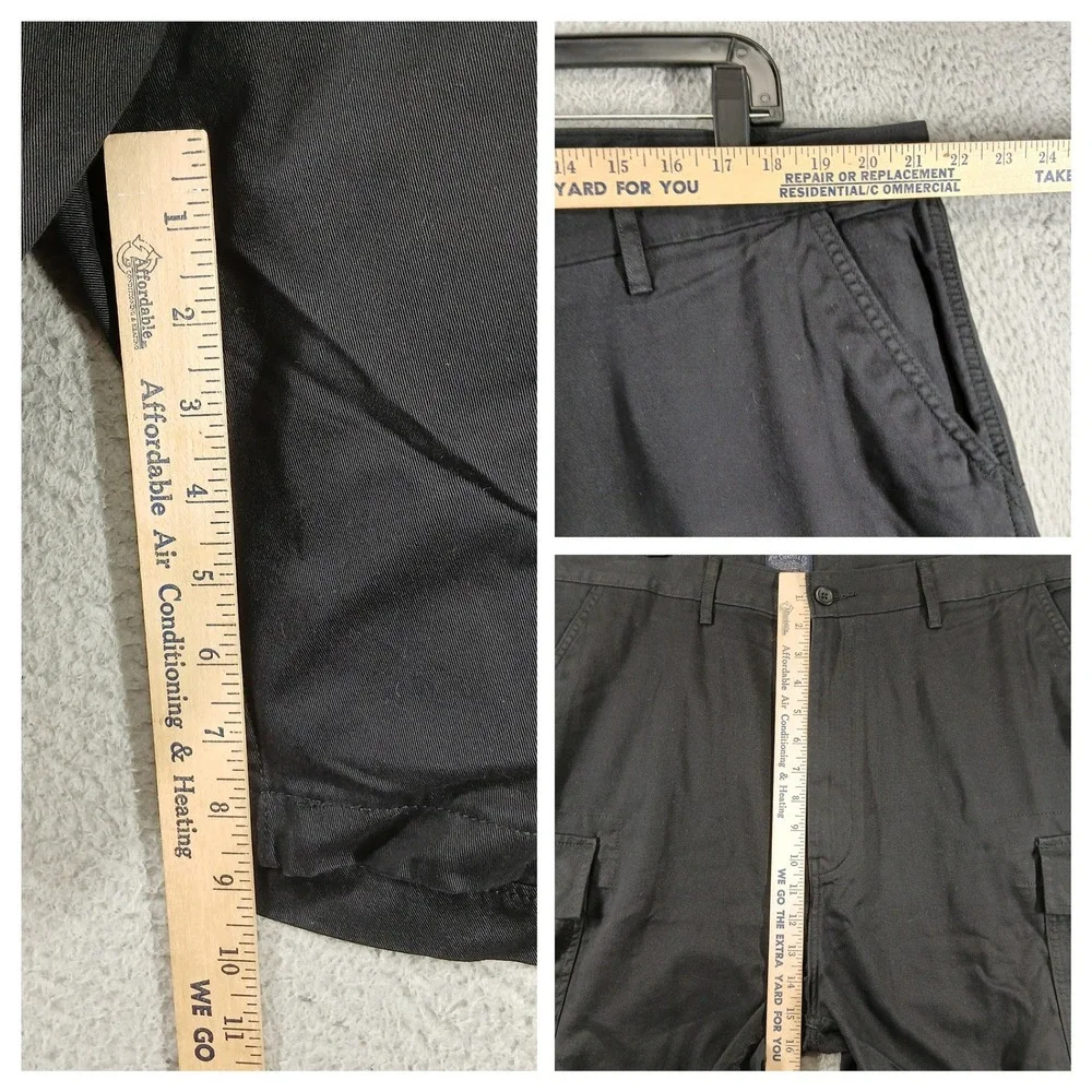 Levi's Big & Tall Cotton Cargo Shorts Black Size 42 100% Cotton EUC‎